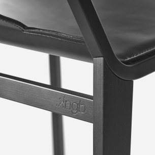 CHAISE_21 CUIR ET BOIS NOIR 2